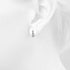 Solid 925 Sterling Silver Initial Crystal Personalised Alphabet Letter Earrings